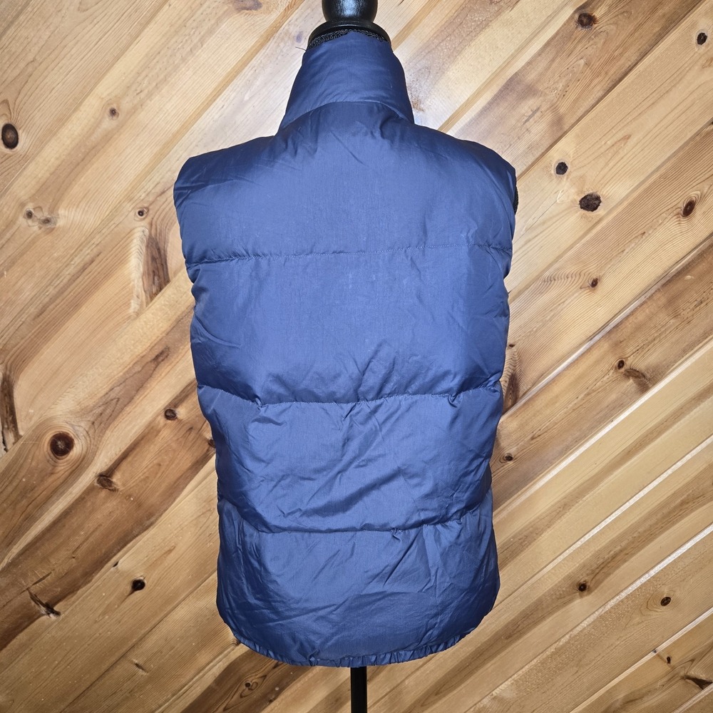 CLOSED Navy Puffer Vest Women's Large 80/20 Down Feather Zip Front - Picture 5 of 8